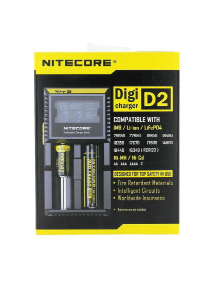 Nitecore D2 Digi Charger Li-ion / Nı-cd / Nı-mh / Lifepo4 Dijital Pil Şarj Cihazı
