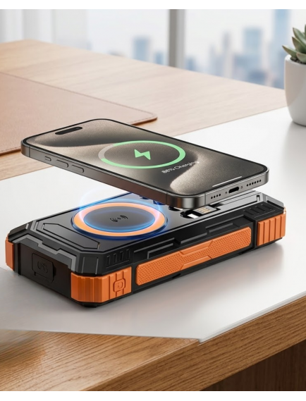 20000 mAh Powerbank Güneş Enerjili Kablosuz Şarj Hızlı Şarj Taşınabilir Batarya (Kopya)